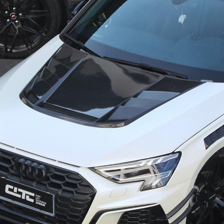 CMST Tuning Carbon Fiber Hood Bonnet Ver.2 for Audi RS3 S3 A3 8Y 2021-ON Aftermarket Carbon Fiber Part / Bodykit - Robot Bodykits