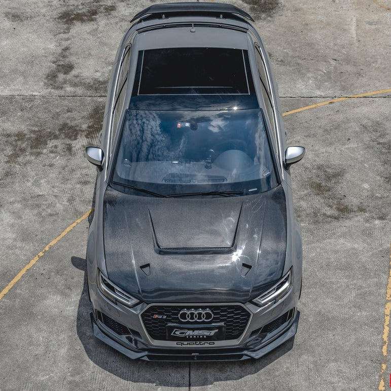 CMST Tuning Carbon Fiber Hood Bonnet Ver.4 for Audi RS3 2018-2020 & 2014-2020 A3 & A3 S Line & S3 Aftermarket Carbon Fiber Part / Bodykit - Robot Bodykits