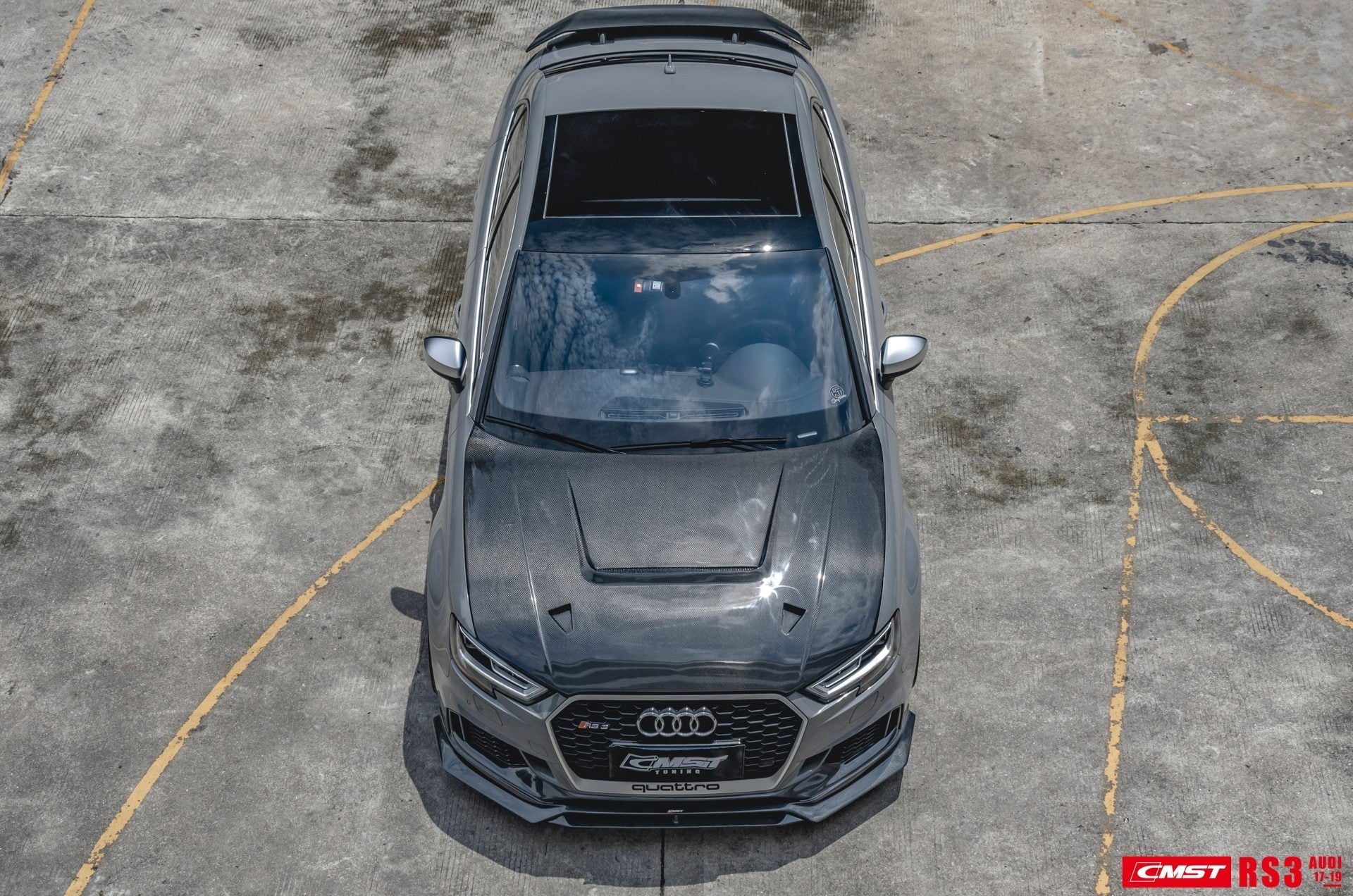 CMST Tuning Carbon Fiber Hood Bonnet Ver.4 for Audi RS3 2018-2020 & 2014-2020 A3 & A3 S Line & S3 Aftermarket Carbon Fiber Part / Bodykit - Robot Bodykits