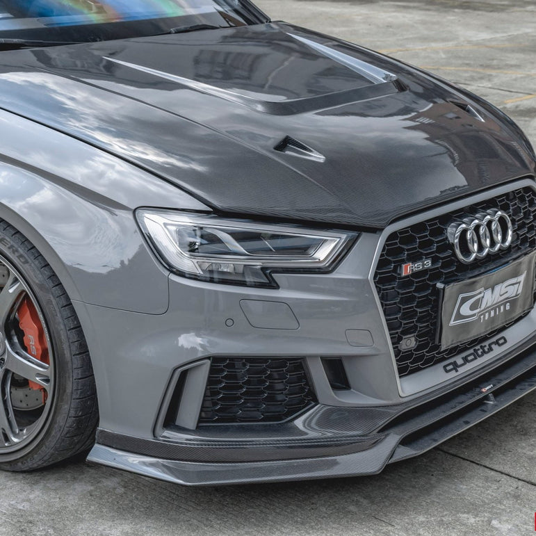 CMST Tuning Carbon Fiber Hood Bonnet Ver.4 for Audi RS3 2018-2020 & 2014-2020 A3 & A3 S Line & S3 Aftermarket Carbon Fiber Part / Bodykit - Robot Bodykits