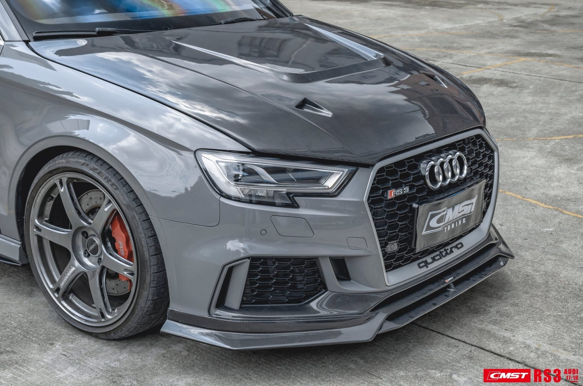 CMST Tuning Carbon Fiber Hood Bonnet Ver.4 for Audi RS3 2018-2020 & 2014-2020 A3 & A3 S Line & S3 Aftermarket Carbon Fiber Part / Bodykit - Robot Bodykits