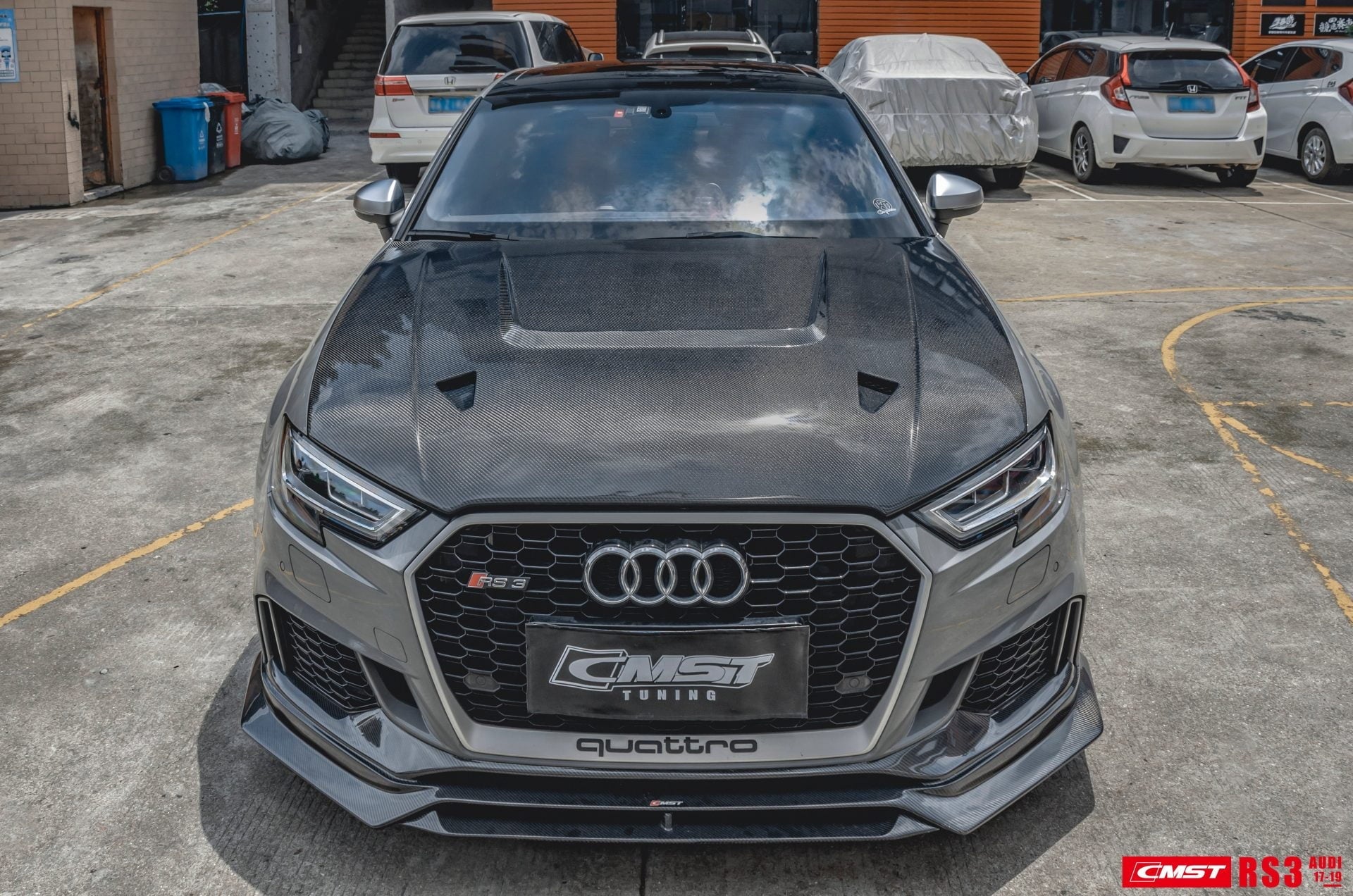 CMST Tuning Carbon Fiber Hood Bonnet Ver.4 for Audi RS3 2018-2020 & 2014-2020 A3 & A3 S Line & S3 Aftermarket Carbon Fiber Part / Bodykit - Robot Bodykits