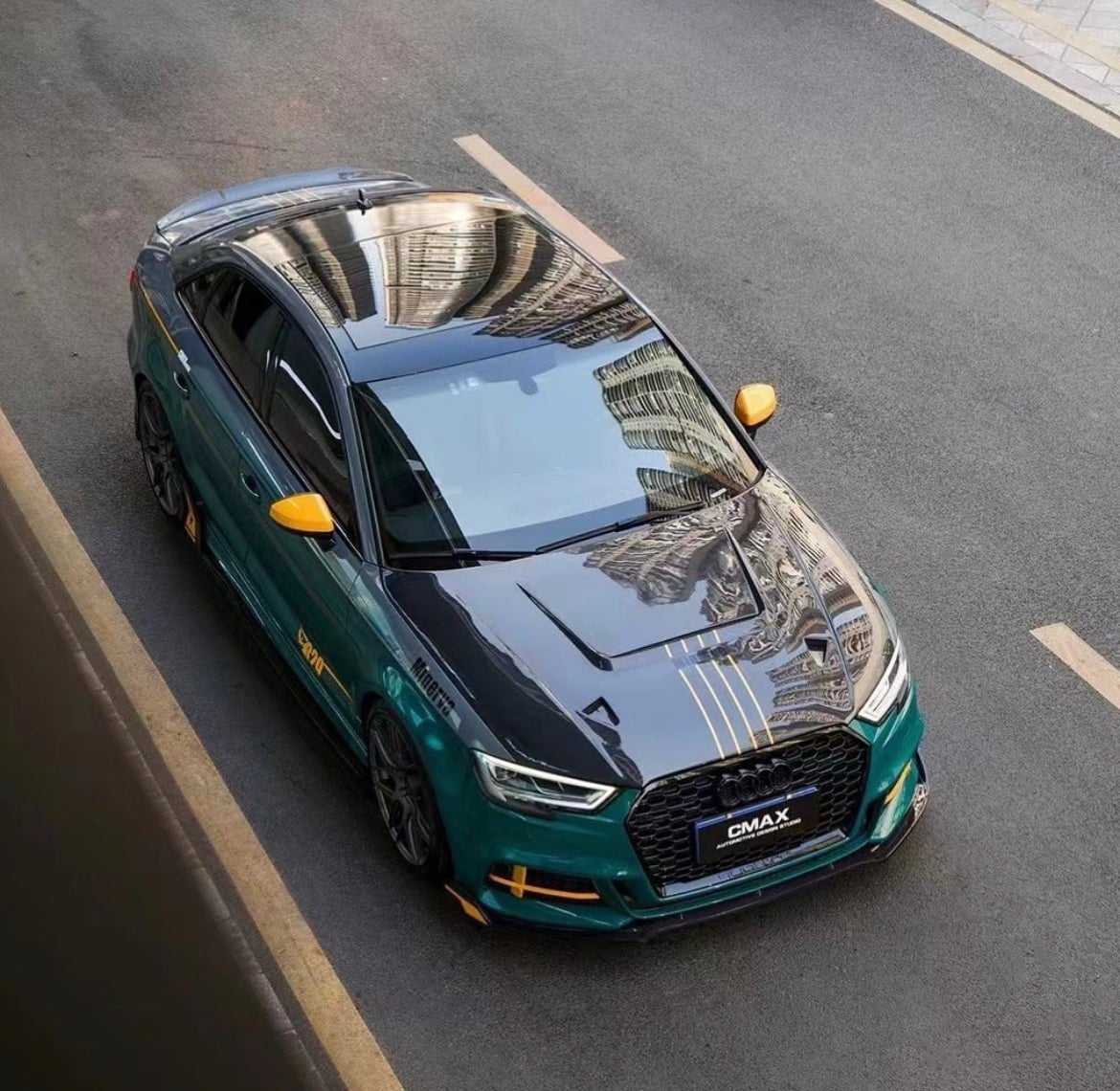 CMST Tuning Carbon Fiber Hood Bonnet Ver.4 for Audi RS3 2018-2020 & 2014-2020 A3 & A3 S Line & S3 Aftermarket Carbon Fiber Part / Bodykit - Robot Bodykits