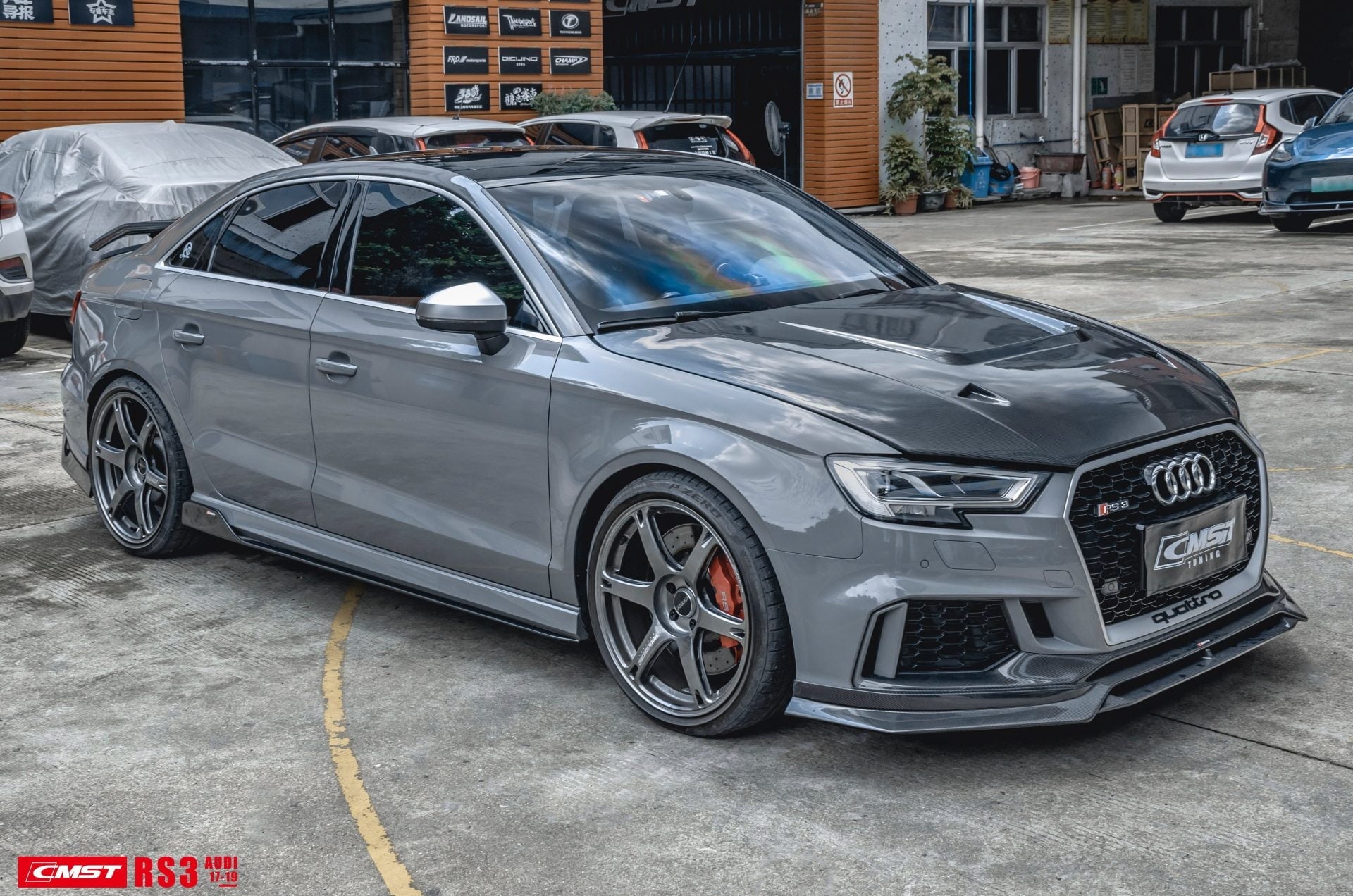 CMST Tuning Carbon Fiber Hood Bonnet Ver.4 for Audi RS3 2018-2020 & 2014-2020 A3 & A3 S Line & S3 Aftermarket Carbon Fiber Part / Bodykit - Robot Bodykits