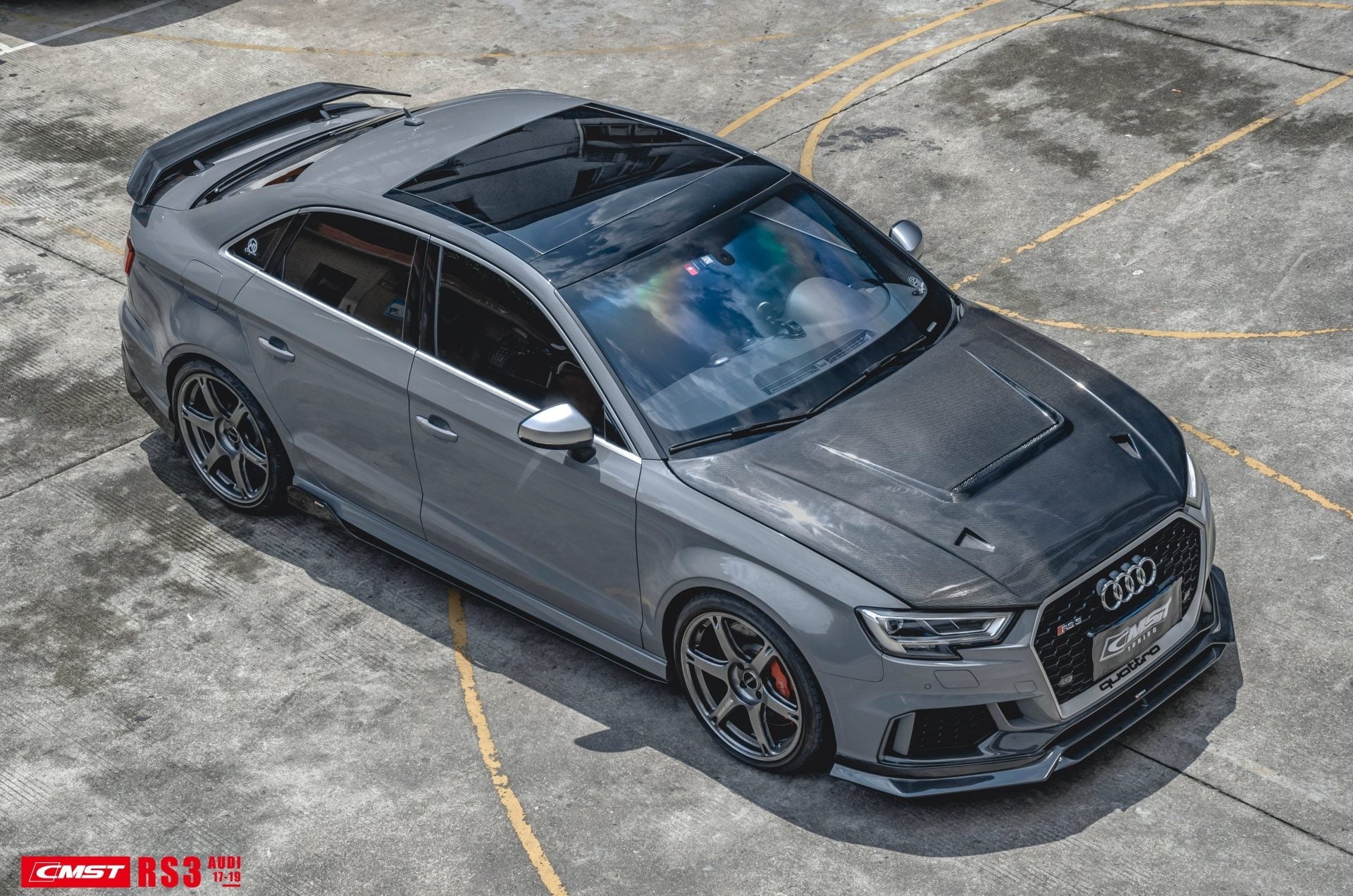 CMST Tuning Carbon Fiber Hood Bonnet Ver.4 for Audi RS3 2018-2020 & 2014-2020 A3 & A3 S Line & S3 Aftermarket Carbon Fiber Part / Bodykit - Robot Bodykits