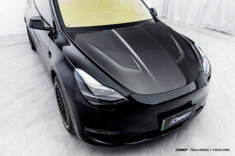 CMST Tuning Carbon Fiber Hood Bonnet Ver.4 for Tesla Model Y Aftermarket Carbon Fiber Part / Bodykit - Robot Bodykits