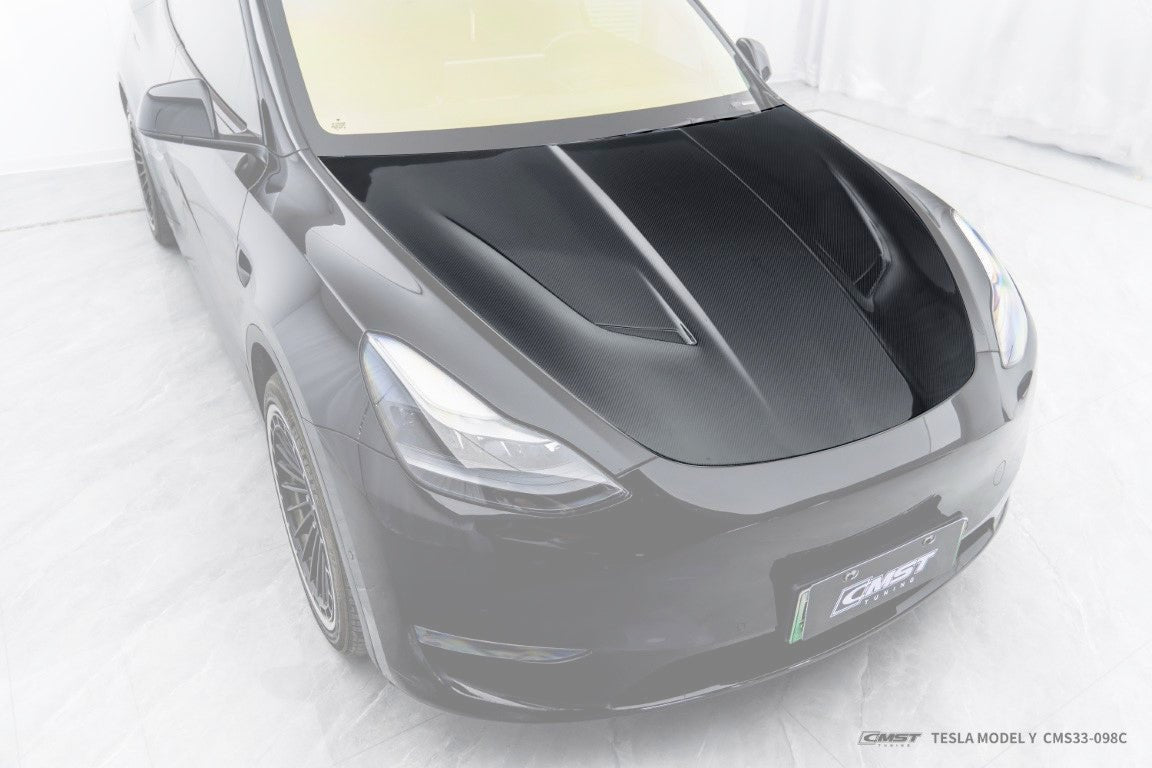 CMST Tuning Carbon Fiber Hood Bonnet Ver.4 for Tesla Model Y Aftermarket Carbon Fiber Part / Bodykit - Robot Bodykits