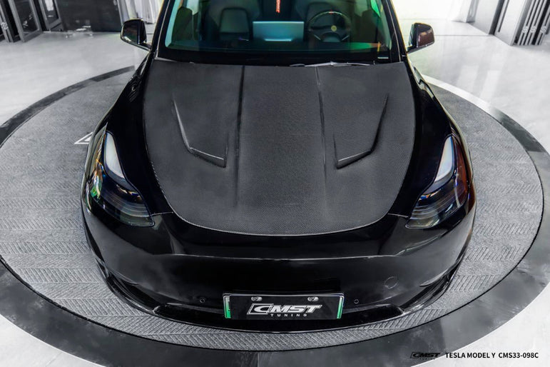 CMST Tuning Carbon Fiber Hood Bonnet Ver.4 for Tesla Model Y Aftermarket Carbon Fiber Part / Bodykit - Robot Bodykits