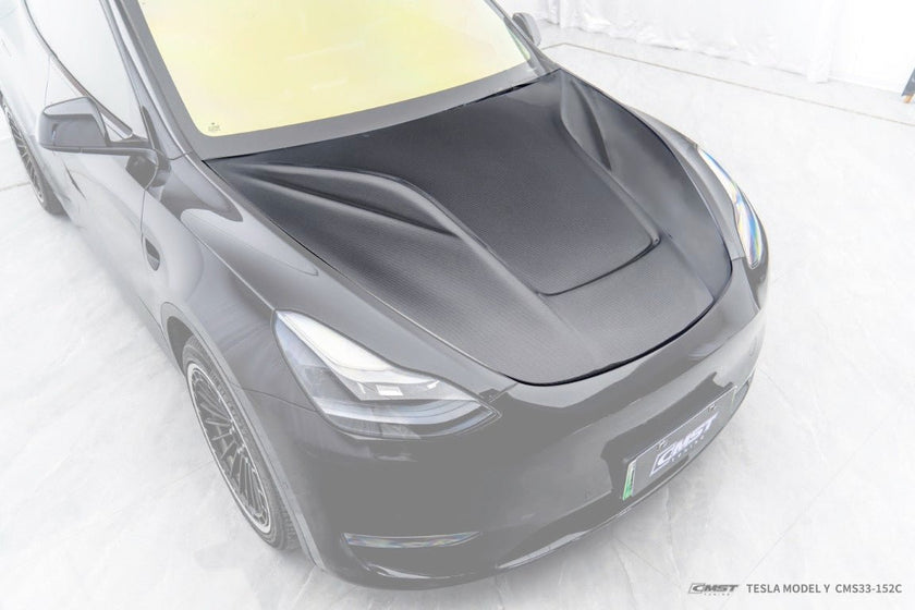 CMST Tuning Carbon Fiber Hood Bonnet Ver.5 for Tesla Model Y Aftermarket Carbon Fiber Part / Bodykit - Robot Bodykits