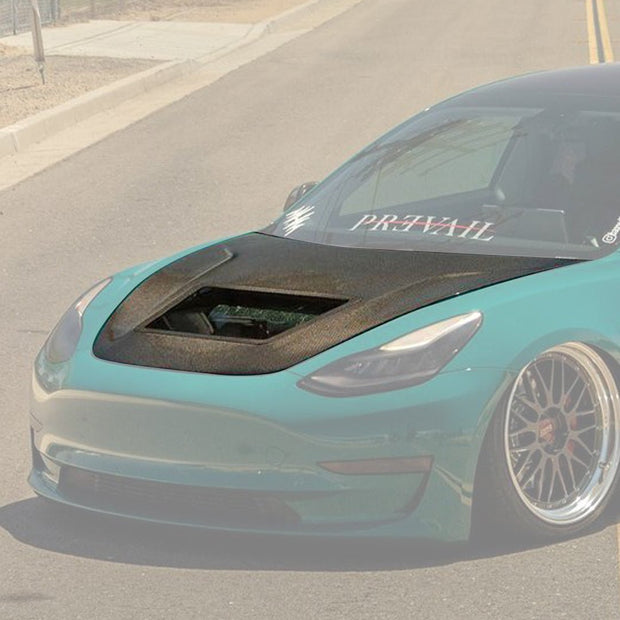 CMST Tuning Carbon Fiber Hood Clearview Glass Transparent for Tesla Model 3 Aftermarket Carbon Fiber Part / Bodykit - Robot Bodykits