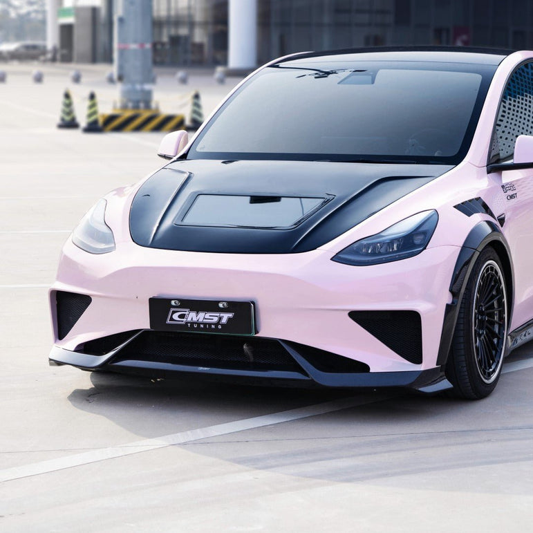 CMST Tuning Carbon Fiber Hood Clearview Glass Transparent for Tesla Model Y Aftermarket Carbon Fiber Part / Bodykit - Robot Bodykits