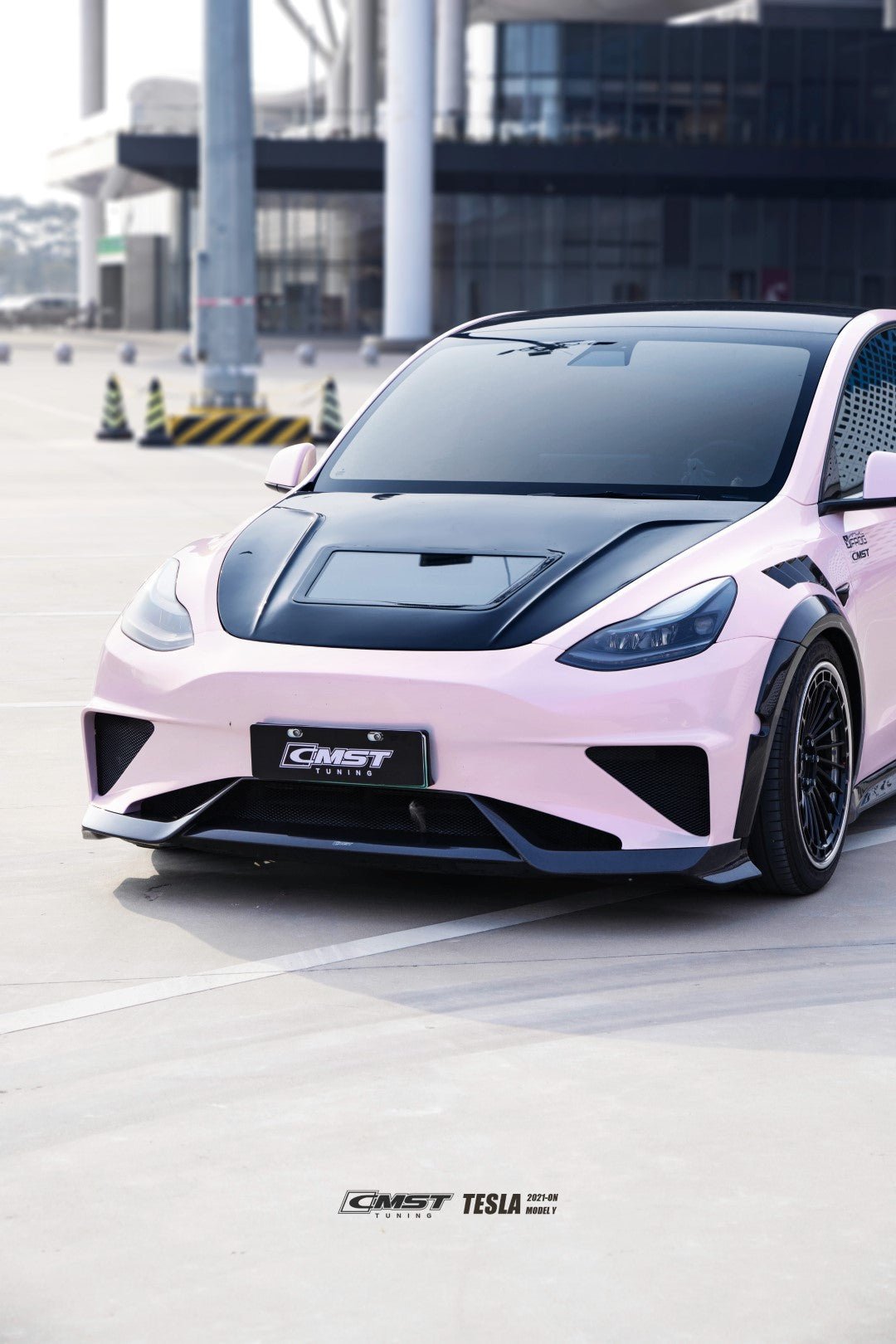 CMST Tuning Carbon Fiber Hood Clearview Glass Transparent for Tesla Model Y Aftermarket Carbon Fiber Part / Bodykit - Robot Bodykits