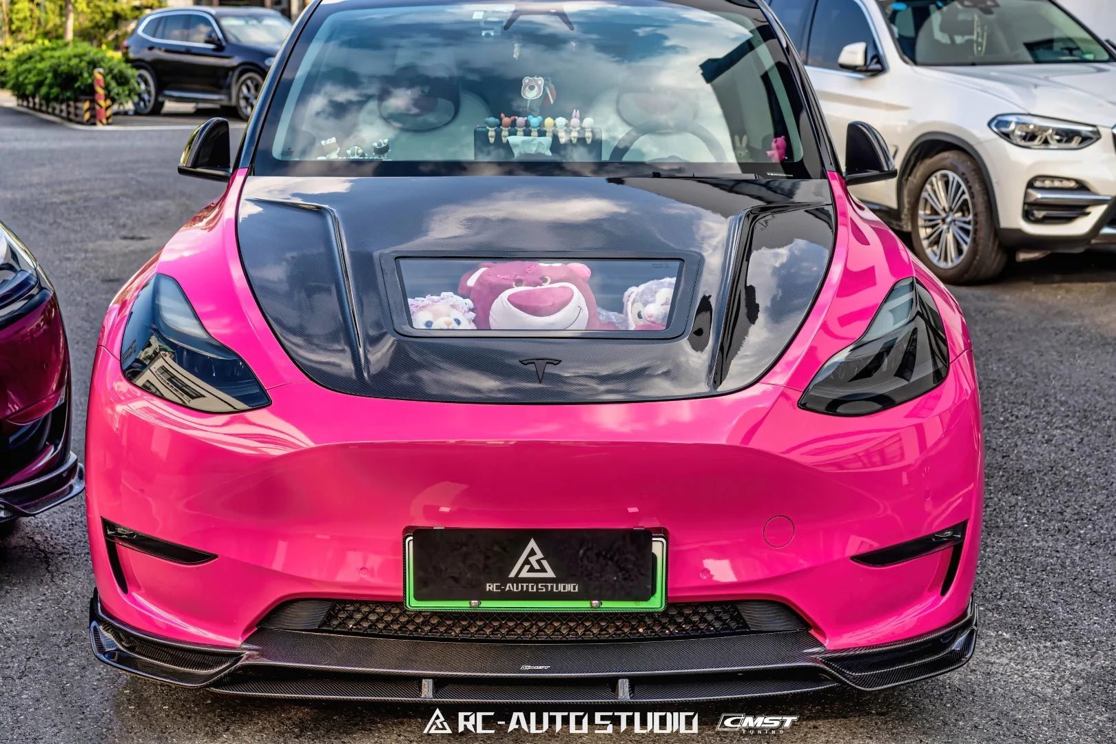 CMST Tuning Carbon Fiber Hood Clearview Glass Transparent for Tesla Model Y Aftermarket Carbon Fiber Part / Bodykit - Robot Bodykits