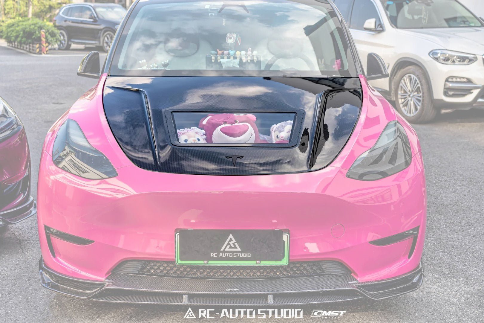 CMST Tuning Carbon Fiber Hood Clearview Glass Transparent for Tesla Model Y Aftermarket Carbon Fiber Part / Bodykit - Robot Bodykits