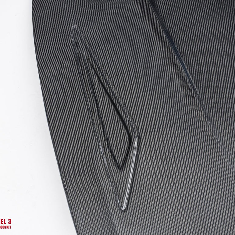 CMST Tuning Carbon Fiber Hood Ver.1 for Tesla Model 3 Aftermarket Carbon Fiber Part / Bodykit - Robot Bodykits