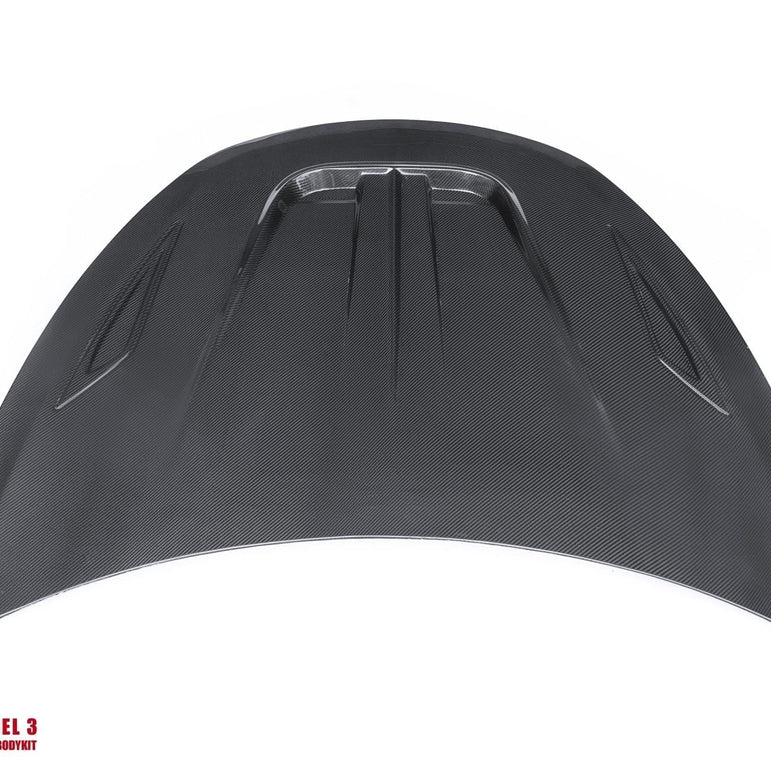 CMST Tuning Carbon Fiber Hood Ver.1 for Tesla Model 3 Aftermarket Carbon Fiber Part / Bodykit - Robot Bodykits