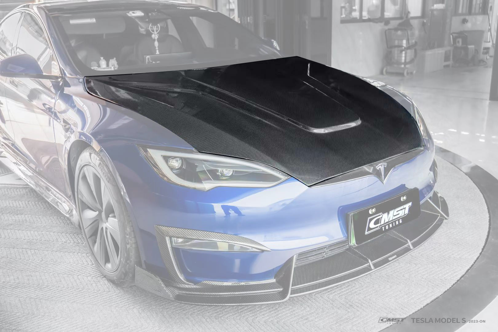 CMST Tuning Carbon Fiber Hood Ver.2 for Tesla Model S 2023+ Aftermarket Carbon Fiber Part / Bodykit - Robot Bodykits