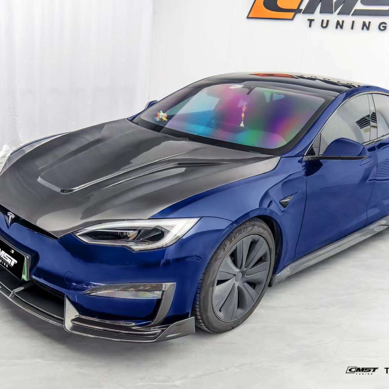 CMST Tuning Carbon Fiber Hood Ver.2 for Tesla Model S 2023+ Aftermarket Carbon Fiber Part / Bodykit - Robot Bodykits