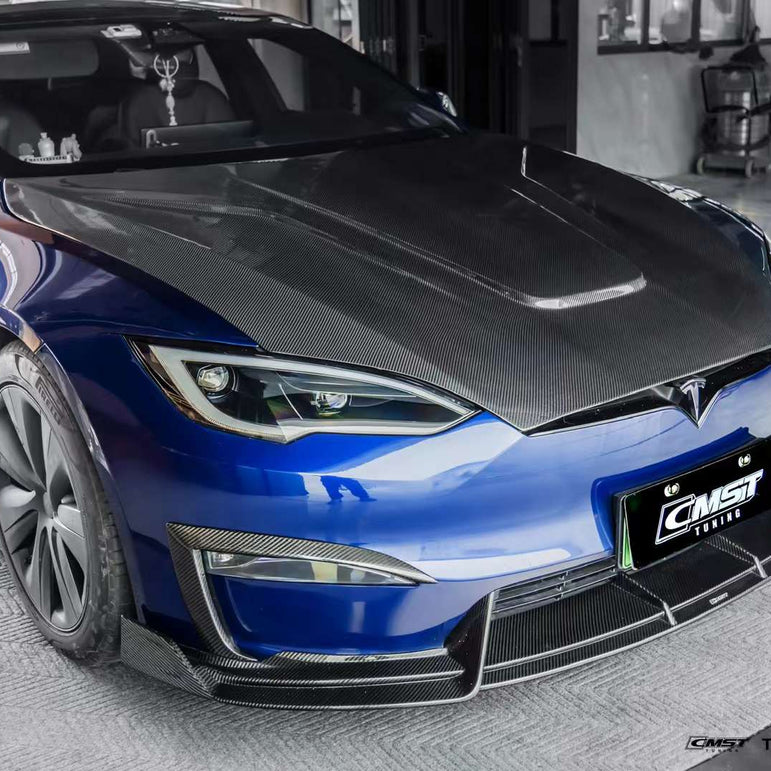 CMST Tuning Carbon Fiber Hood Ver.2 for Tesla Model S 2023+ Aftermarket Carbon Fiber Part / Bodykit - Robot Bodykits