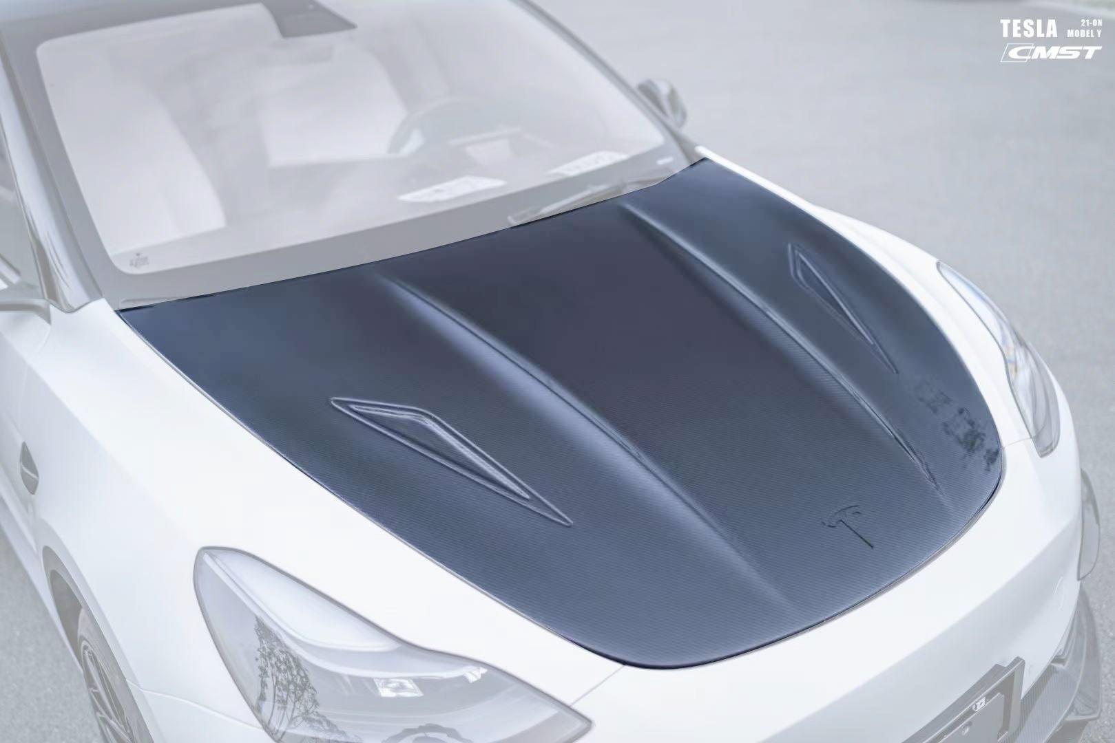 CMST Tuning Carbon Fiber Hood Ver.2 for Tesla Model Y Aftermarket Carbon Fiber Part / Bodykit - Robot Bodykits