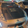 CMST Tuning Carbon Fiber Hood with Tempered Glass for Nissan 370Z Z34 Fairlady Z Aftermarket Carbon Fiber Part / Bodykit - Robot Bodykits