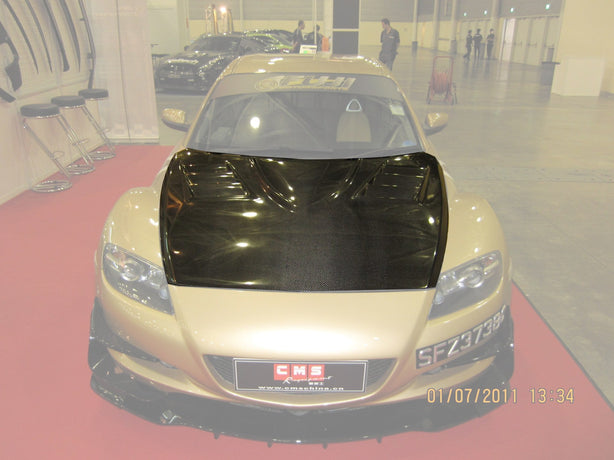 CMST Tuning Carbon Fiber Hood With Vent for Mazda RX-8 RX8 Vented Aftermarket Carbon Fiber Part / Bodykit - Robot Bodykits