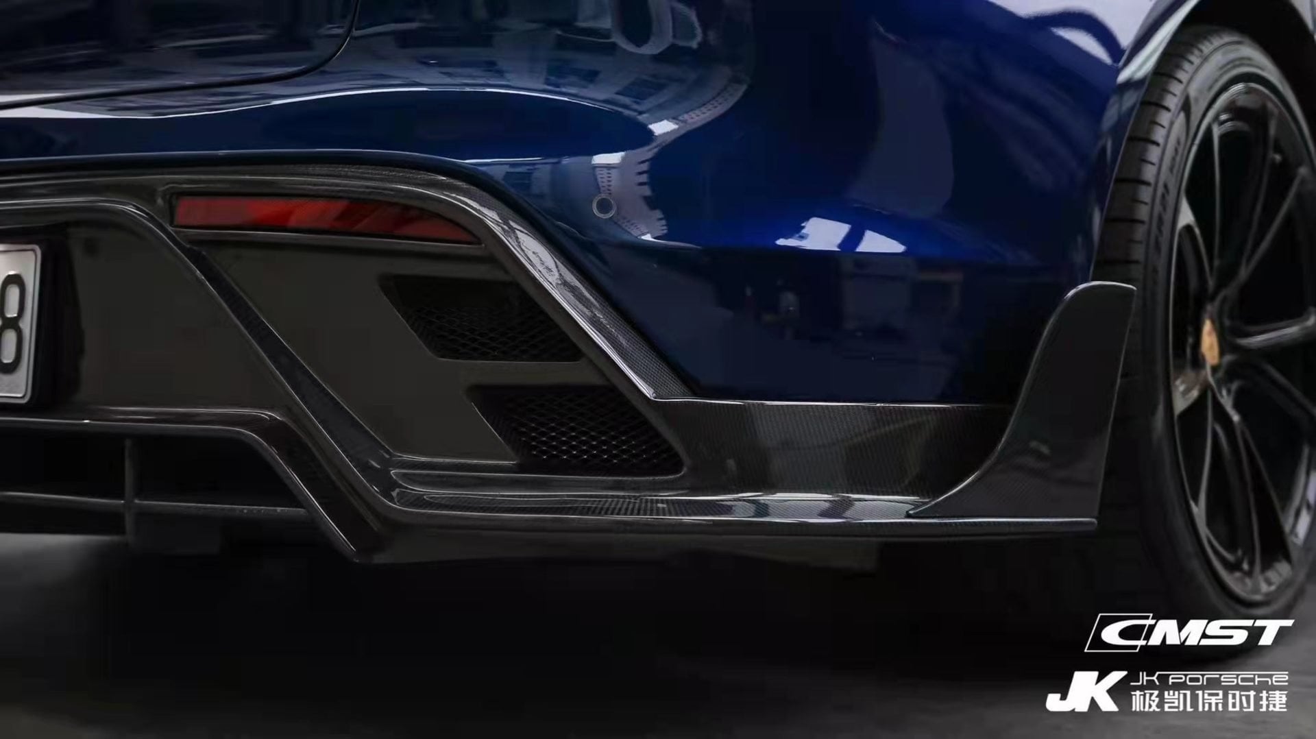 CMST Tuning Carbon Fiber Rear Diffuser & Canards for Porsche Taycan Base, 4S, and Gran Turismo Aftermarket Carbon Fiber Part / Bodykit - Robot Bodykits