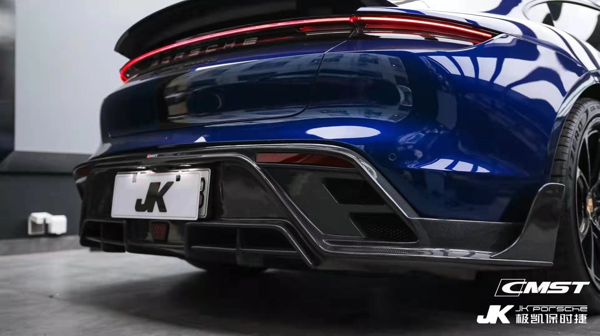 CMST Tuning Carbon Fiber Rear Diffuser & Canards for Porsche Taycan Base, 4S, and Gran Turismo Aftermarket Carbon Fiber Part / Bodykit - Robot Bodykits