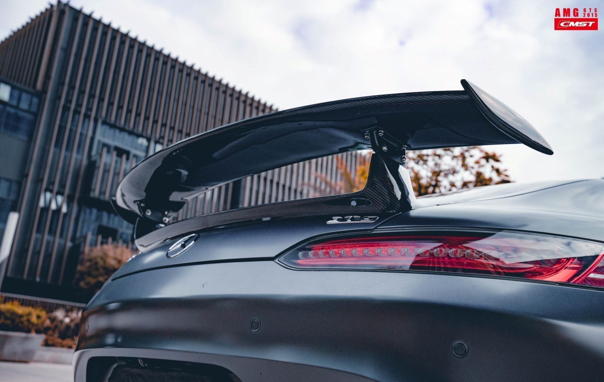 CMST Tuning Carbon Fiber Rear Spoiler Wing Ver.1 for Mercedes Benz C190 AMG GT GTS 2015-ON Aftermarket Carbon Fiber Part / Bodykit - Robot Bodykits