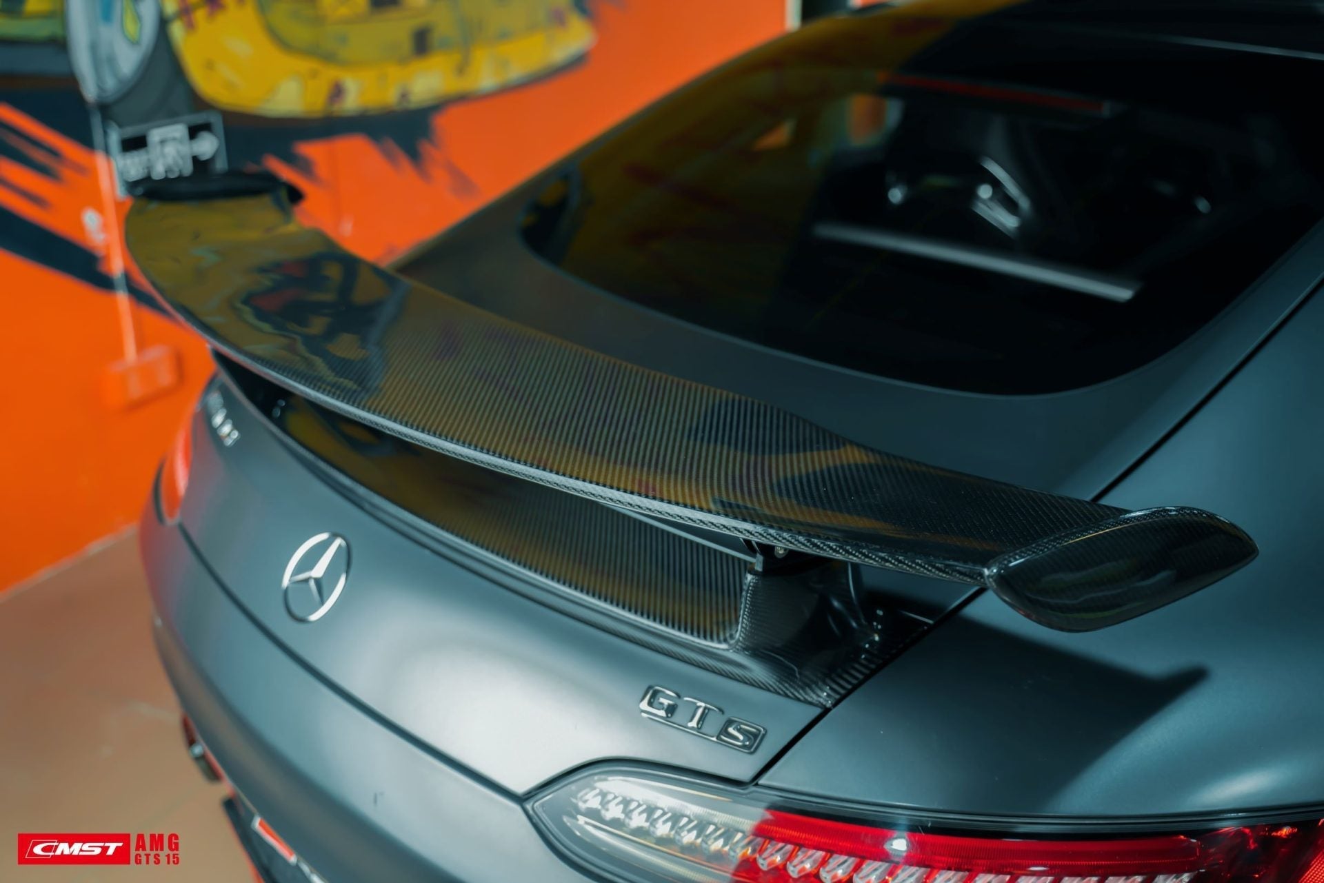 CMST Tuning Carbon Fiber Rear Spoiler Wing Ver.1 for Mercedes Benz C190 AMG GT GTS 2015-ON Aftermarket Carbon Fiber Part / Bodykit - Robot Bodykits