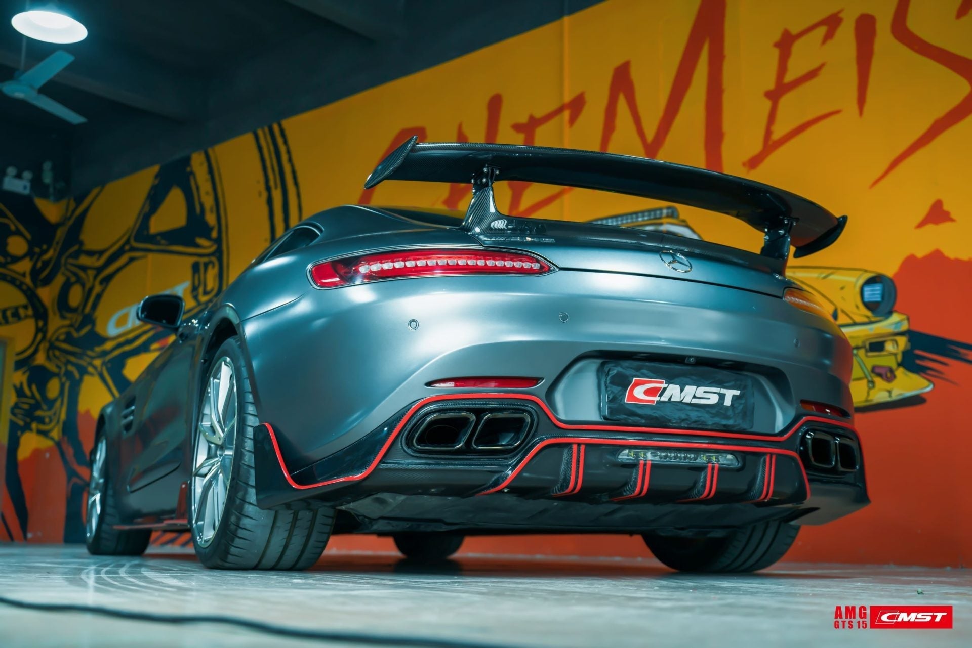 CMST Tuning Carbon Fiber Rear Spoiler Wing Ver.1 for Mercedes Benz C190 AMG GT GTS 2015-ON Aftermarket Carbon Fiber Part / Bodykit - Robot Bodykits