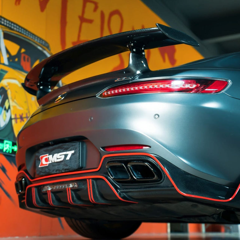 CMST Tuning Carbon Fiber Rear Spoiler Wing Ver.1 for Mercedes Benz C190 AMG GT GTS 2015-ON Aftermarket Carbon Fiber Part / Bodykit - Robot Bodykits