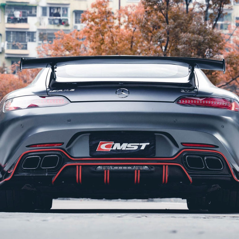 CMST Tuning Carbon Fiber Rear Spoiler Wing Ver.1 for Mercedes Benz C190 AMG GT GTS 2015-ON Aftermarket Carbon Fiber Part / Bodykit - Robot Bodykits