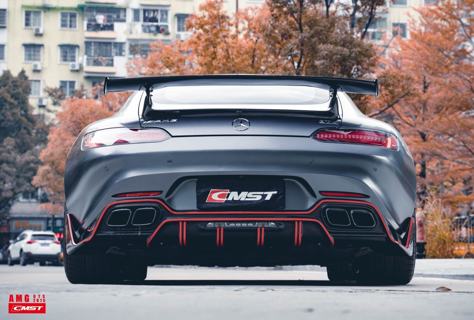 CMST Tuning Carbon Fiber Rear Spoiler Wing Ver.1 for Mercedes Benz C190 AMG GT GTS 2015-ON Aftermarket Carbon Fiber Part / Bodykit - Robot Bodykits