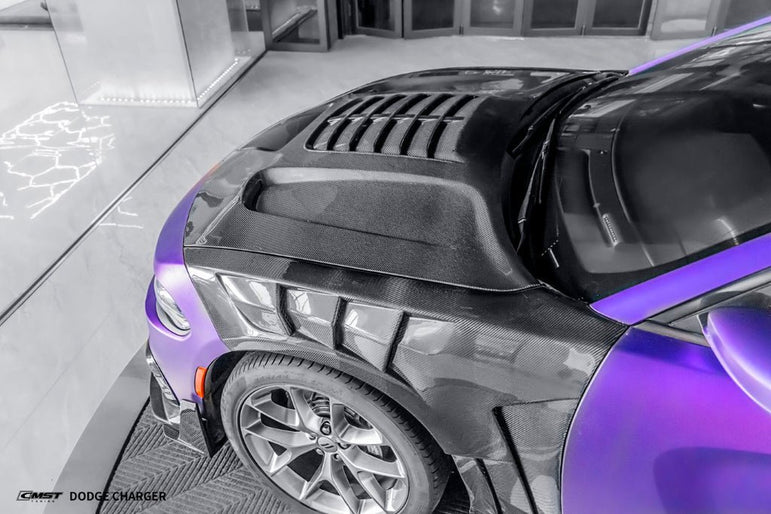 CMST Tuning Carbon Fiber V2 Hood for Dodge Charger 2015-2023 Aftermarket Carbon Fiber Part / Bodykit - Robot Bodykits