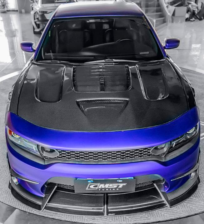 CMST Tuning Carbon Fiber V2 Hood for Dodge Charger 2015-2023 Aftermarket Carbon Fiber Part / Bodykit - Robot Bodykits