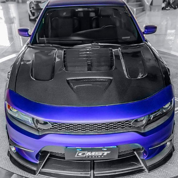 CMST Tuning Carbon Fiber V2 Hood for Dodge Charger 2015-2023 Aftermarket Carbon Fiber Part / Bodykit - Robot Bodykits
