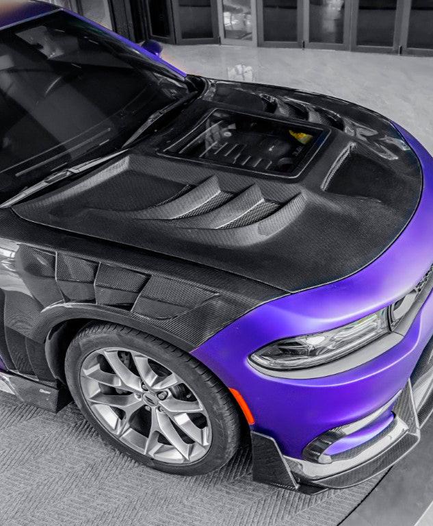 CMST Tuning Carbon Fiber V3 Hood / Bonnet for Dodge Charger 2015 - 2023 Aftermarket Carbon Fiber Part / Bodykit - Robot Bodykits