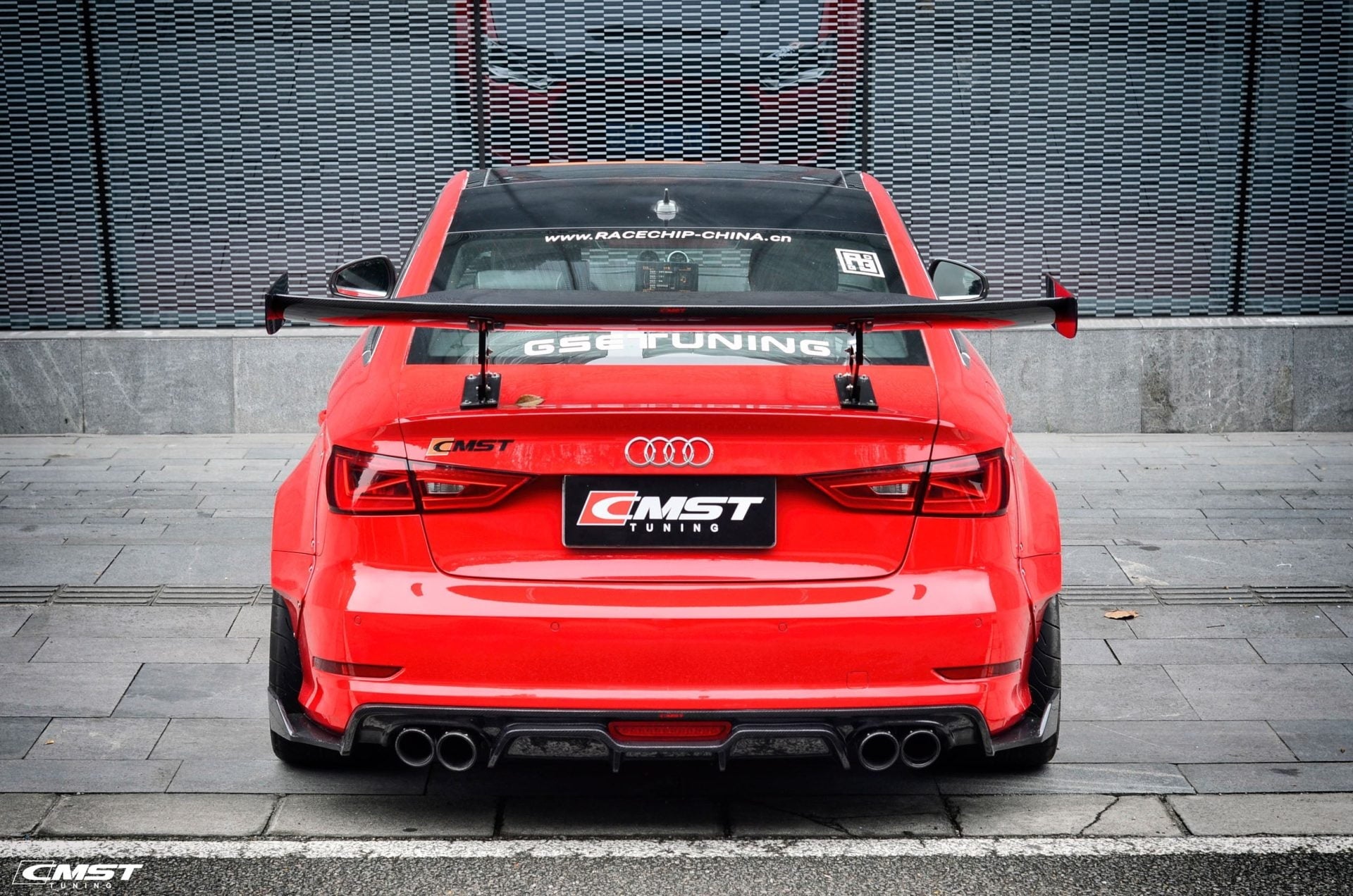 CMST Tuning Carbon Rear Spoiler GT Wing Ver.1 for Audi A3 S3 RS3 2014 - 2020 Aftermarket Carbon Fiber Part / Bodykit - Robot Bodykits