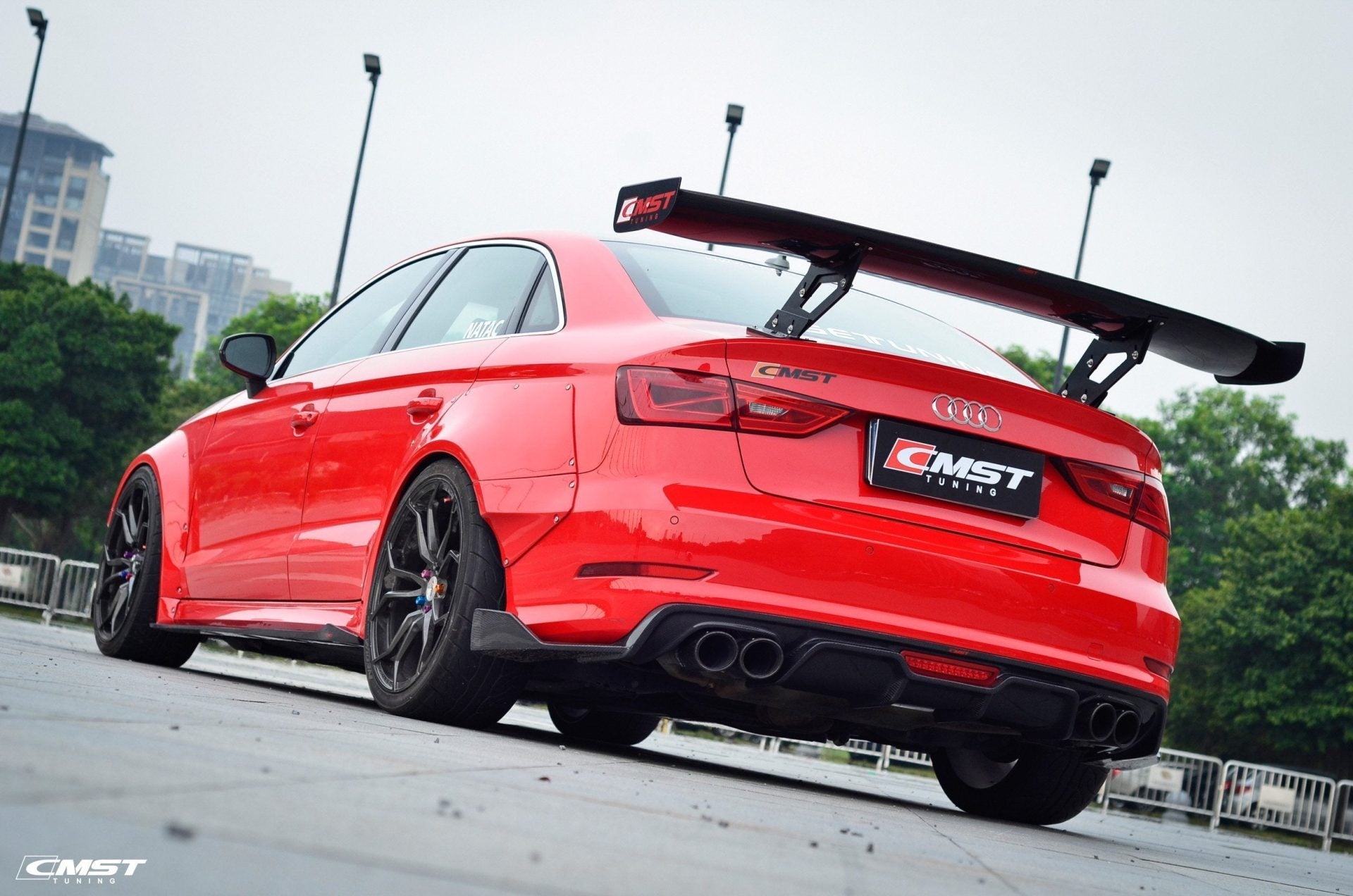 CMST Tuning Carbon Rear Spoiler GT Wing Ver.1 for Audi A3 S3 RS3 2014 - 2020 Aftermarket Carbon Fiber Part / Bodykit - Robot Bodykits