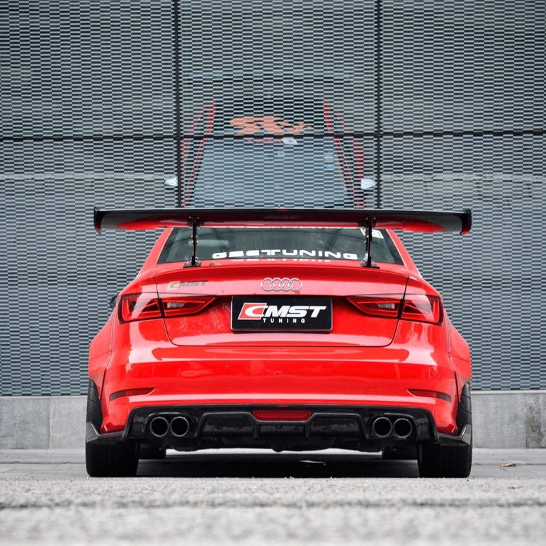 CMST Tuning Carbon Rear Spoiler GT Wing Ver.1 for Audi A3 S3 RS3 2014 - 2020 Aftermarket Carbon Fiber Part / Bodykit - Robot Bodykits