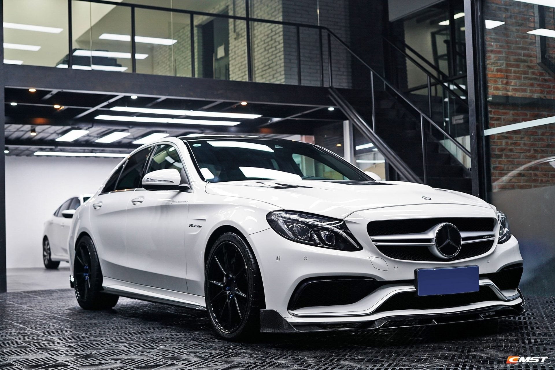 CMST Tuning Carbon Tempered Glass Transparent Bonnet For Mercedes Benz 2015-2020 AMG C63 Sedan Coupe 2 Door 4 Door Aftermarket Carbon Fiber Part / Bodykit - Robot Bodykits