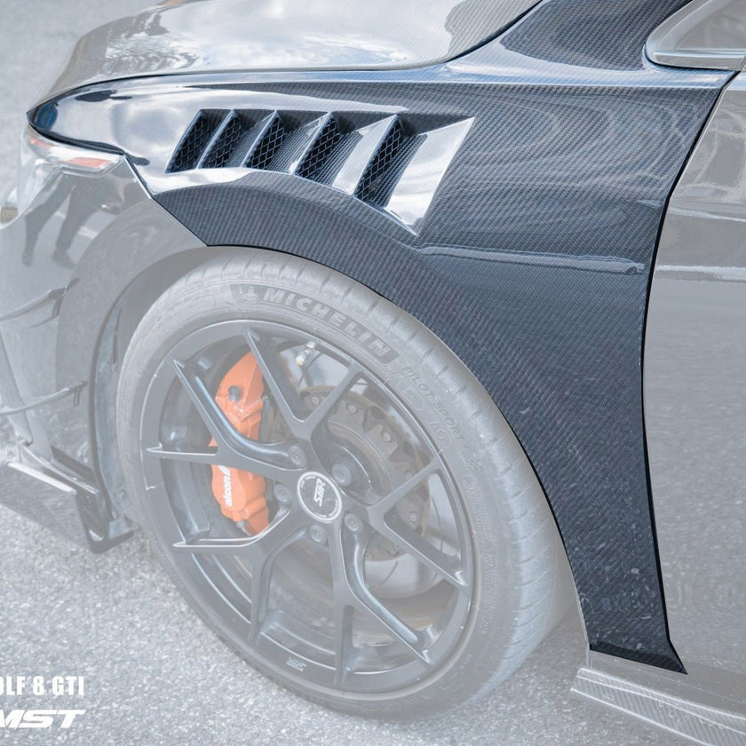 CMST Tuning Dry-Carbon Fiber Front Fenders for Volkswagen GTI & Golf R MK8 Aftermarket Carbon Fiber Part / Bodykit - Robot Bodykits