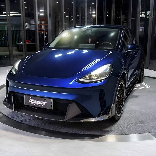 CMST Tuning Front Bumper & Lip for Tesla Model Y Performance AWD 2020 - 2025 Carbon Fiber/FRP Aftermarket Carbon Fiber Part / Bodykit - Robot Bodykits