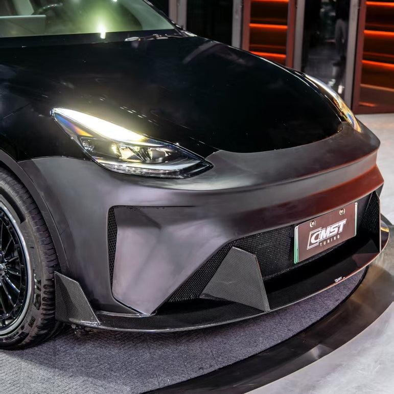 CMST Tuning Front Bumper & Lip for Tesla Model Y Performance AWD 2020 - 2025 Carbon Fiber/FRP Aftermarket Carbon Fiber Part / Bodykit - Robot Bodykits