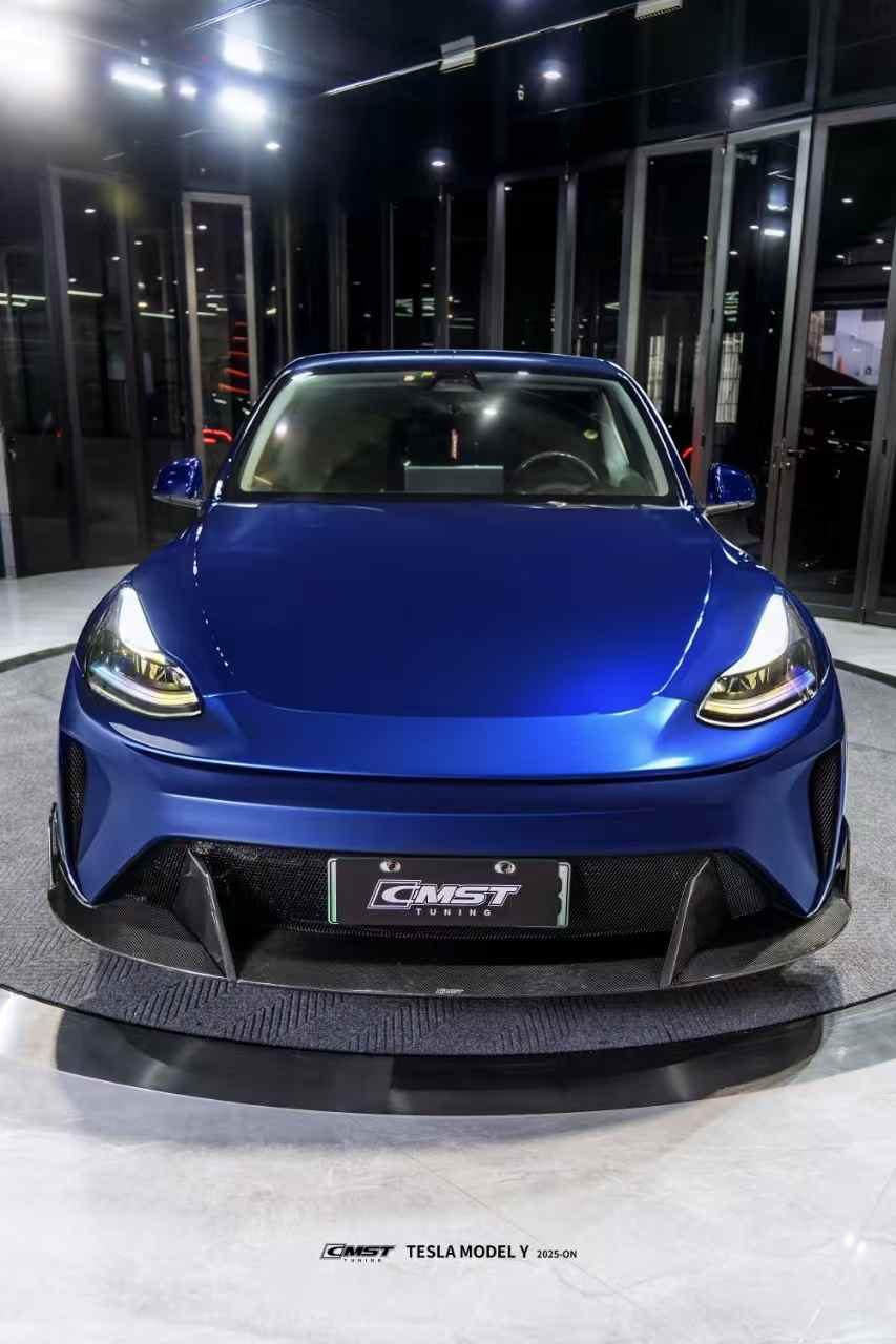 CMST Tuning Front Bumper & Lip for Tesla Model Y Performance AWD 2020 - 2025 Carbon Fiber/FRP Aftermarket Carbon Fiber Part / Bodykit - Robot Bodykits