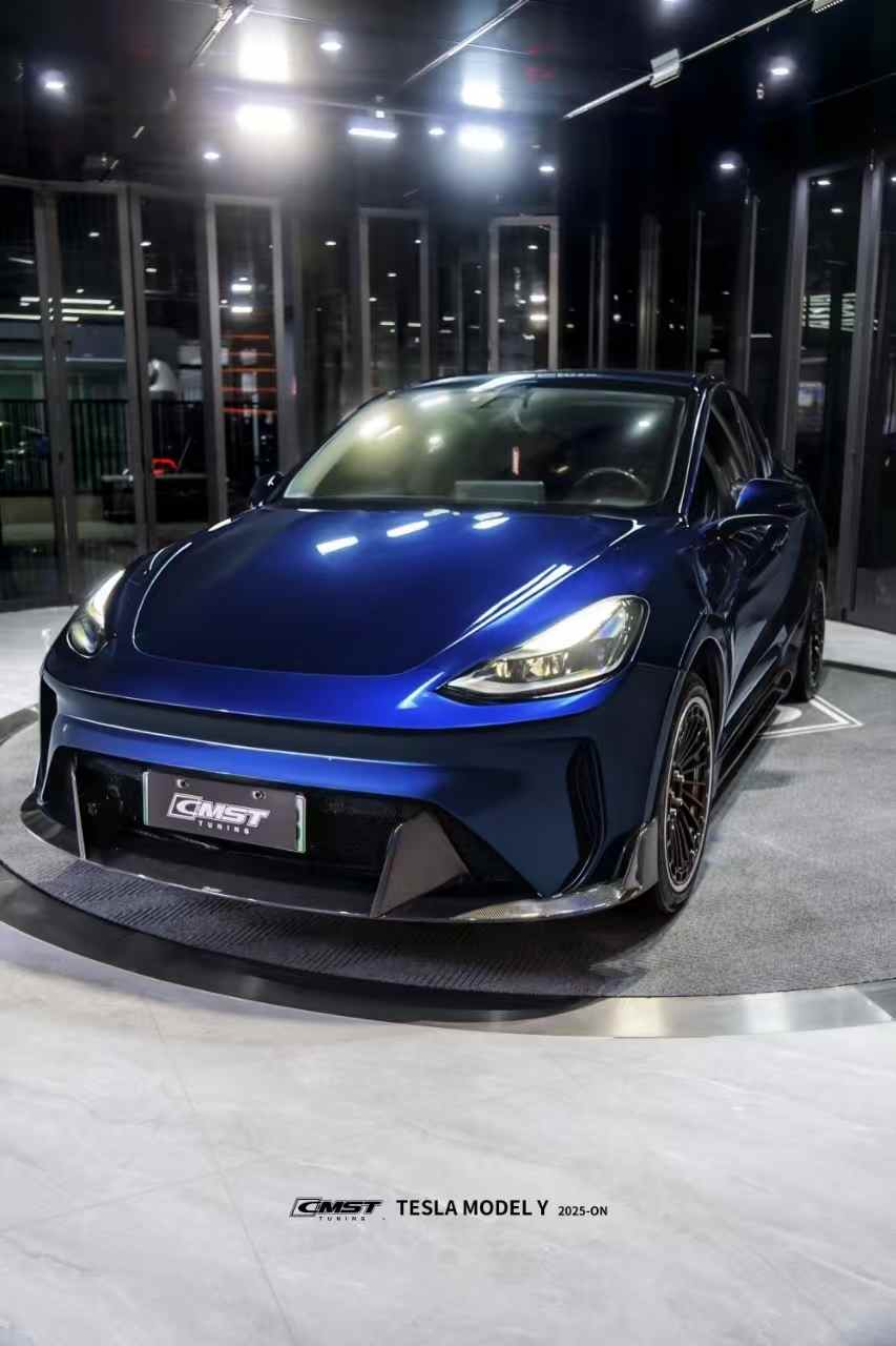 CMST Tuning Front Bumper & Lip for Tesla Model Y Performance AWD 2020 - 2025 Carbon Fiber/FRP Aftermarket Carbon Fiber Part / Bodykit - Robot Bodykits