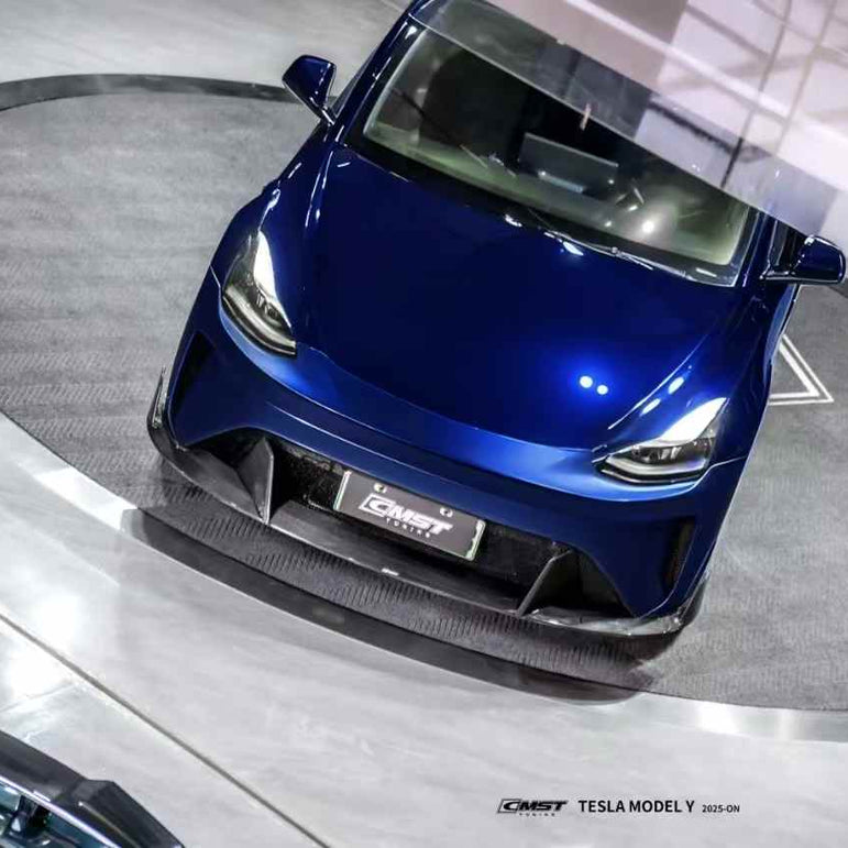 CMST Tuning Front Bumper & Lip for Tesla Model Y Performance AWD 2020 - 2025 Carbon Fiber/FRP Aftermarket Carbon Fiber Part / Bodykit - Robot Bodykits