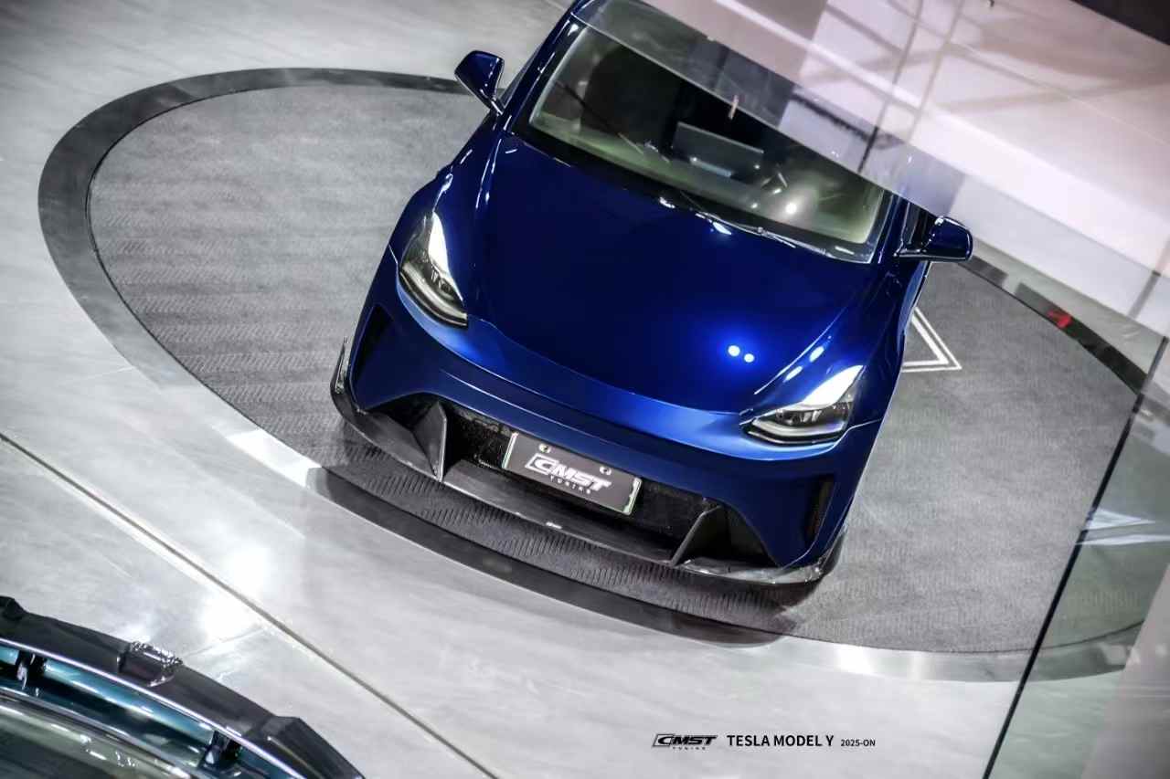 CMST Tuning Front Bumper & Lip for Tesla Model Y Performance AWD 2020 - 2025 Carbon Fiber/FRP Aftermarket Carbon Fiber Part / Bodykit - Robot Bodykits