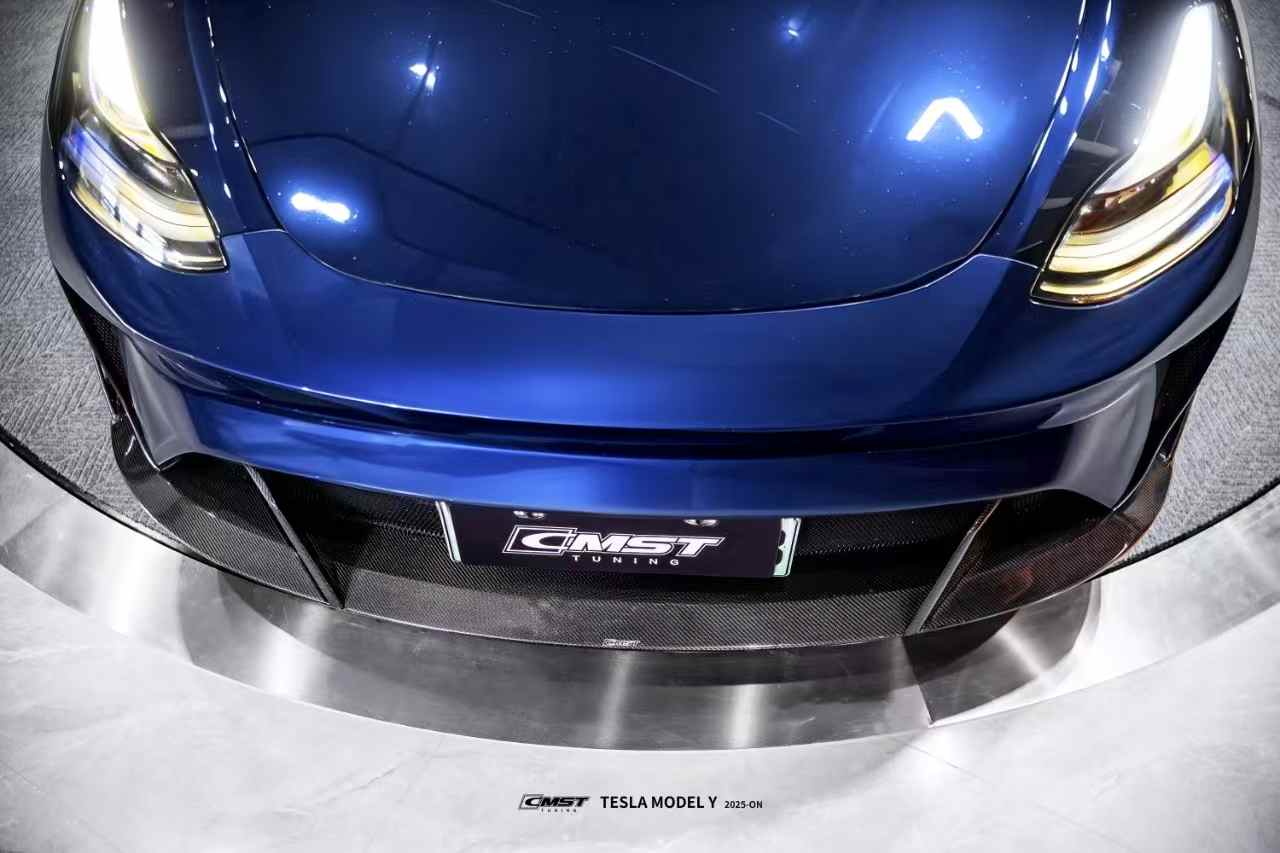 CMST Tuning Front Bumper & Lip for Tesla Model Y Performance AWD 2020 - 2025 Carbon Fiber/FRP Aftermarket Carbon Fiber Part / Bodykit - Robot Bodykits